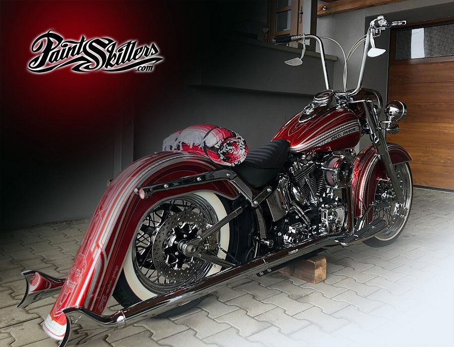 Harley-Davidson airbrush - Chicano Style
